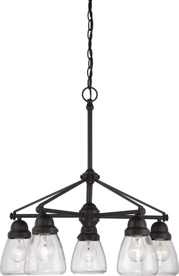 23 W Laurel 5-Light Chandelier Sudbury Bronze For Sale