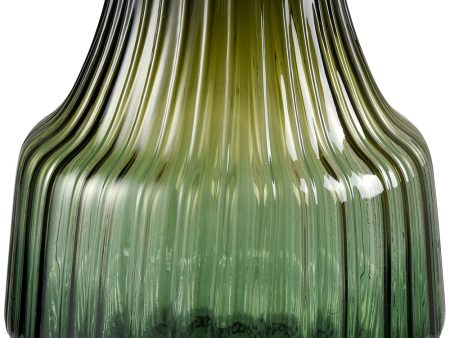 Velasco Ribbed Vase - Small Green Ombre Online