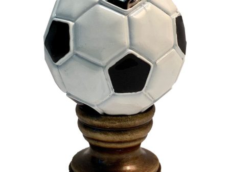 FREE GIFT | Alloy Soccer Ball Lamp Finial Antiqued Brass Base 1.75 h Hot on Sale