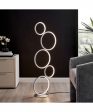 Fedora Led Floor Lamp 5 Rings Silver Sale