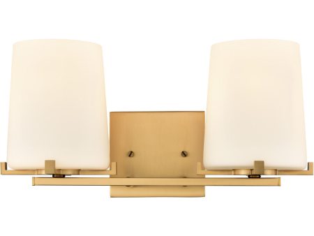 Votisse 15   Wide 2-Light Vanity-Light - Lacquered Brass Fashion