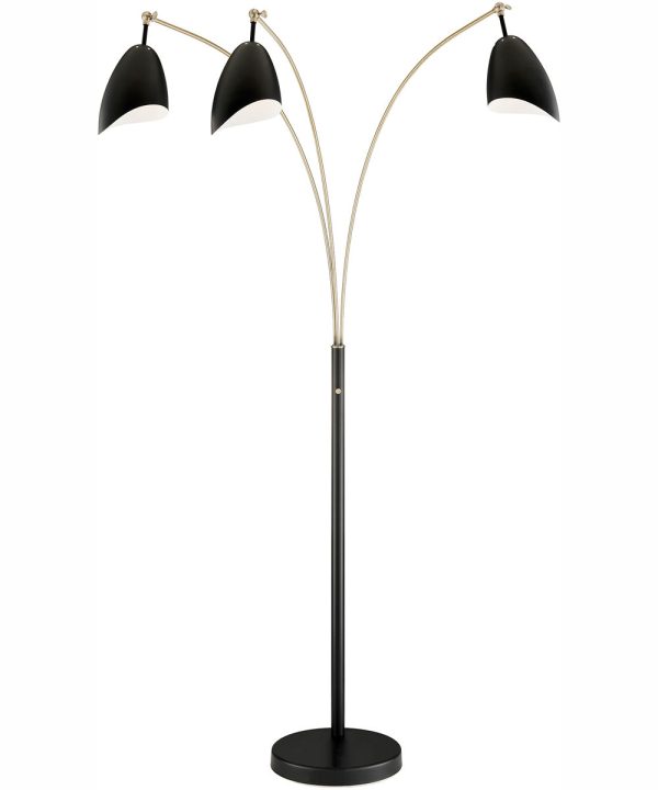 Tanko 1-Light 3-Light Arch Lamp Antique Brass Black Online Sale