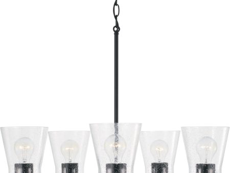 Baker 5-Light Chandelier Matte Black Online now