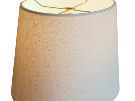 (6.5x10) Top (8x12) Bottom x 7.5H Hardback Oval Drum Lampshade, Light Oatmeal Off-White For Discount