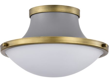 Lafayette 1-Light Close-to-Ceiling Matte Gray For Sale