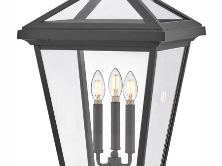 Alford Place 3-Light Large Pier Mount Lantern in Museum Black Discount