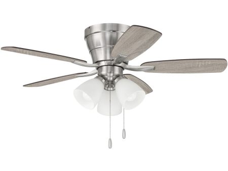 Wheeler 42 3-Light  3-Light Fan Brushed Polished Nickel Hot on Sale