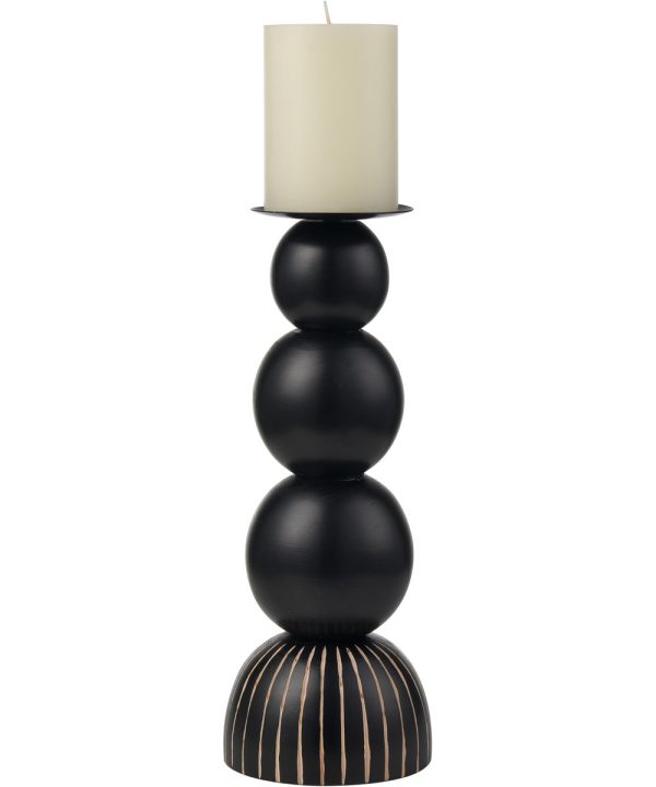 Dana Candleholder - Set of 2 Black Discount