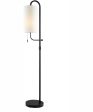 Xandra 1-Light Floor Lamp Black Off White Fabric Shade Online now