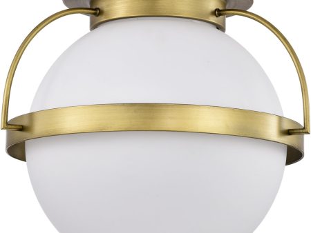 Lakeshore 1-Light Close-to-Ceiling Natural Brass Sale