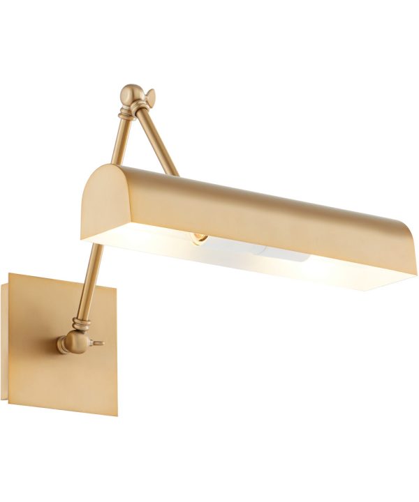 2-light Wall Mount Light Fixture Aged Brass Sale