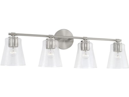 Baker 4-Light Vanity Brushed Nickel Fashion