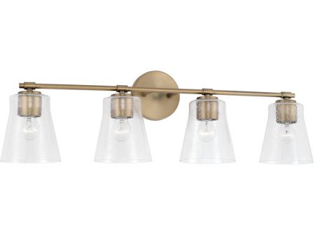 Baker 4-Light Vanity Aged Brass Cheap