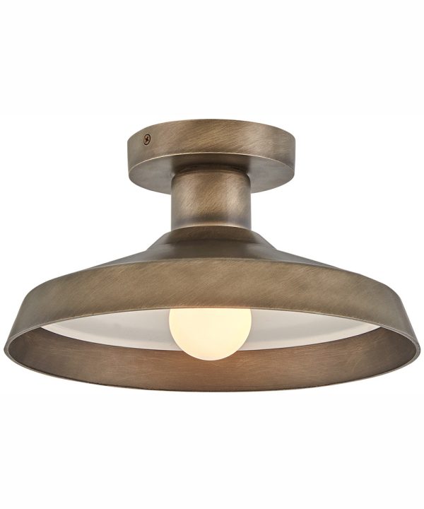 Forge 1-Light Medium Flush Mount in Burnished Bronze Online