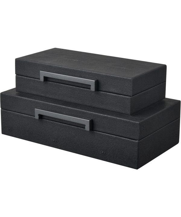 Grackle Box - Set of 2 Black on Sale