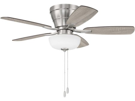 Wheeler 42 2-Light Bowl 2-Light Fan Brushed Polished Nickel Online