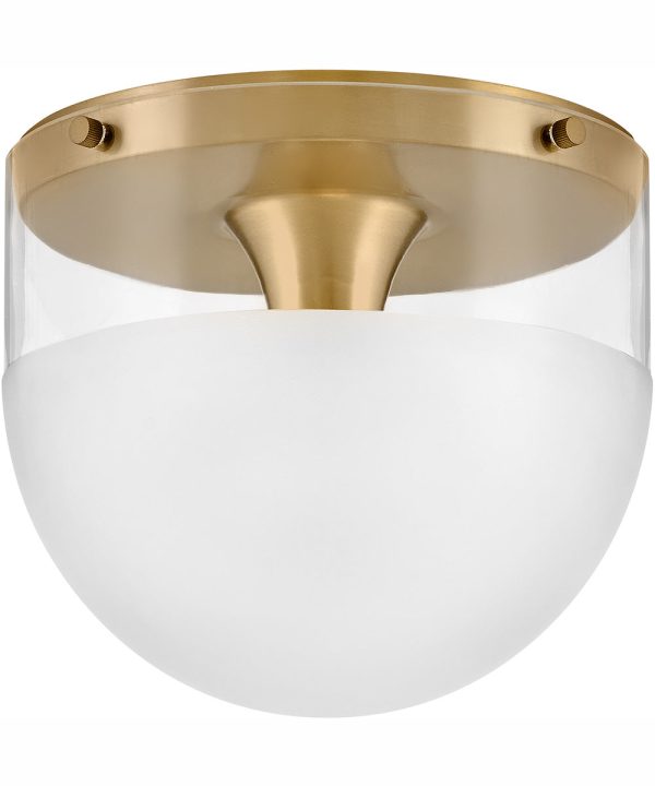 Beck 1-Light Small Flush Mount in Lacquered Brass Hot on Sale