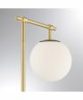 Lencho 1-Light Floor Lamp Gold Frost Glass Shade For Discount