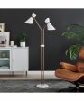 Jared 2-Light 2-Light Floor Lamp Ab Finished White Metal Shade Online now