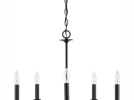 Weston 5-Light Chandelier Matte Black Discount