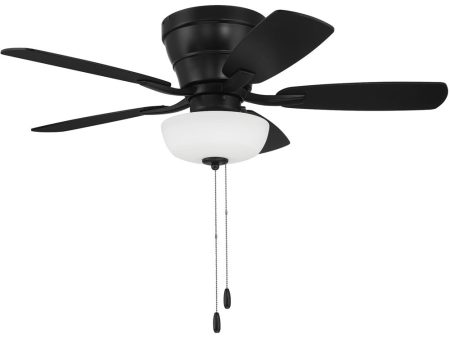 Wheeler 42 2-Light Bowl 2-Light Fan Flat Black Online now