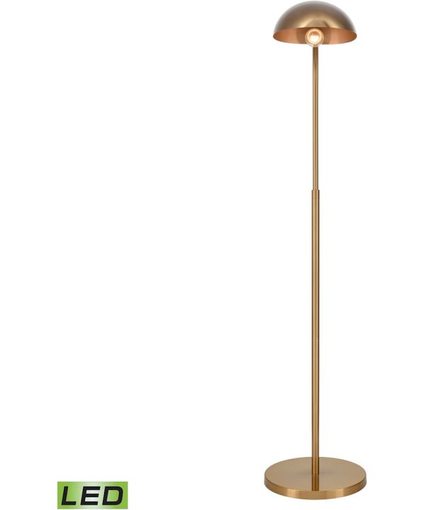 Alda 53.5   High 1-Light Floor Lamp - Aged Brass - Includes LED Bulb For Cheap