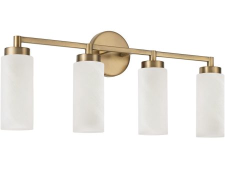 Alyssa 4-Light Vanity Aged Brass Online Sale