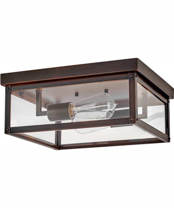 Beckham 2-Light Medium Flush Mount in Blackened Copper Discount