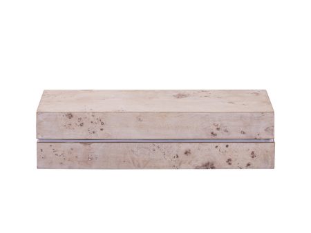 Salem Box - Long White Burl Wood Hot on Sale