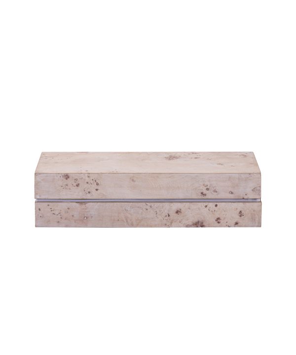 Salem Box - Long White Burl Wood Hot on Sale