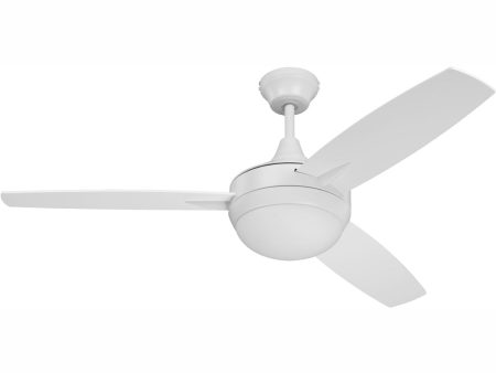 48  Targas 48  1-Light Ceiling Fan White Online Sale