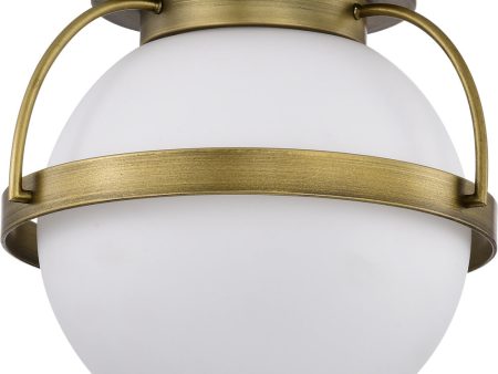 Lakeshore 1-Light Close-to-Ceiling Natural Brass Fashion