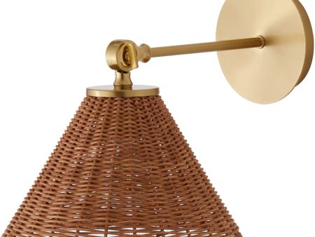 1-light Wall Mount Light Fixture Aged Brass on Sale