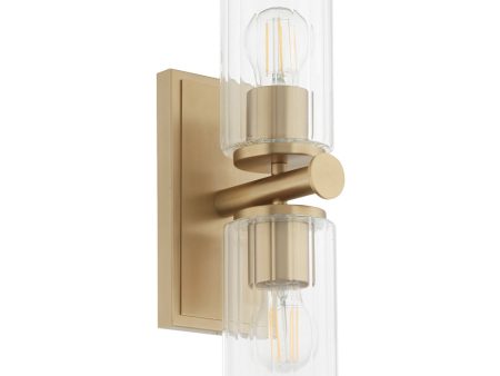 Tamara Day s Mercier 2-light Wall Mount Light Fixture Aged Brass Sale