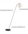 Roden 1-Light Floor Lamp Brushed Nickel Frost Glass Shade Online Hot Sale