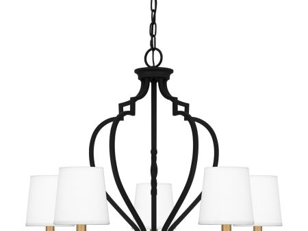 Wilkins 5-light Chandelier Matte Black Supply