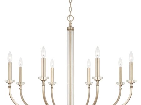 Breigh 8-Light Chandelier Brushed Champagne Online Sale