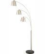 Quana 3-Light 3-Light Arch Lamp Brushed Nickel Discount