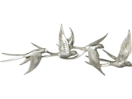 Flock Dimensional Wall Art - German Silver on Sale