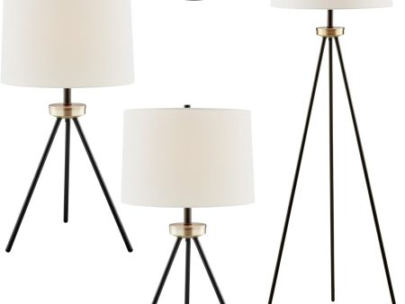 Tullio 1-Light 3Pcs Floor & Table Lamp Set Orb White Shade Sale