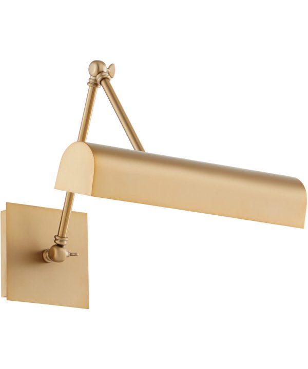 2-light Wall Mount Light Fixture Aged Brass Sale