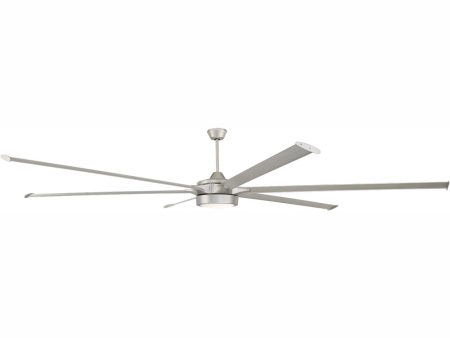 120  Prost 120  1-Light Indoor Outdoor Ceiling Fan Painted Nickel Cheap