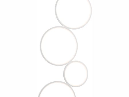 Fedora Led Floor Lamp 5 Rings White Hot on Sale