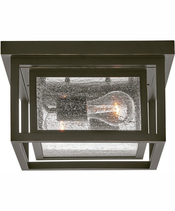 Republic 2-Light Medium Flush Mount in Oil Rubbed Bronze For Discount