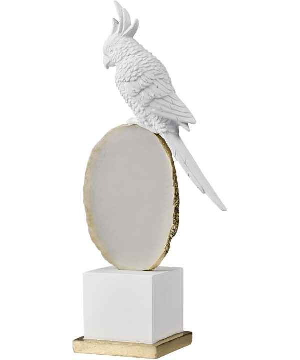 Cockatiel Sculpture - Large White For Discount