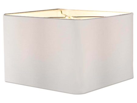 12 x12 x8   Heartland Rounded Corner Premiere Hardback Square Drum Lampshade, White Linen Fabric Online Sale