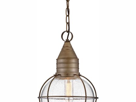 Cape Cod 1-Light Medium Hanging Lantern in Burnished Bronze Hot on Sale