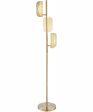 Qwin 3-Light Led 3-Light Floor Lamp Antique Brass White Acrylic Shade Online