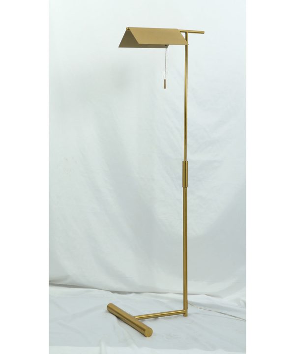 Mendel 50   High 1-Light Floor Lamp - Satin Brass Fashion