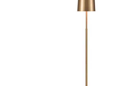 Matthias 65   High 1-Light Floor Lamp - Aged Brass - Includes LED Bulb Online now